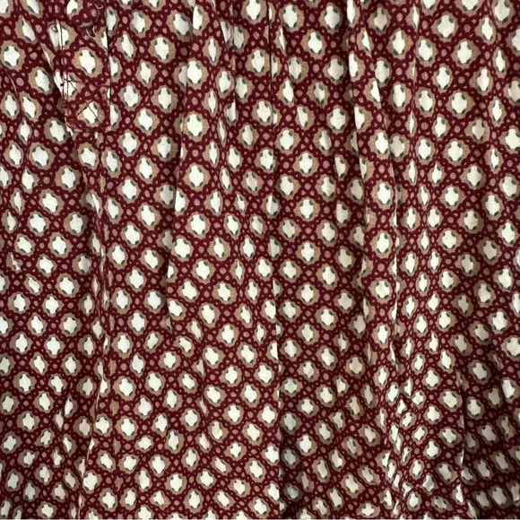 Hayden Women's 3/4 Sleeve Hi/Lo Bohemian Maroon Buttoned Crewneck Size 2XL GUC - Picture 3 of 8